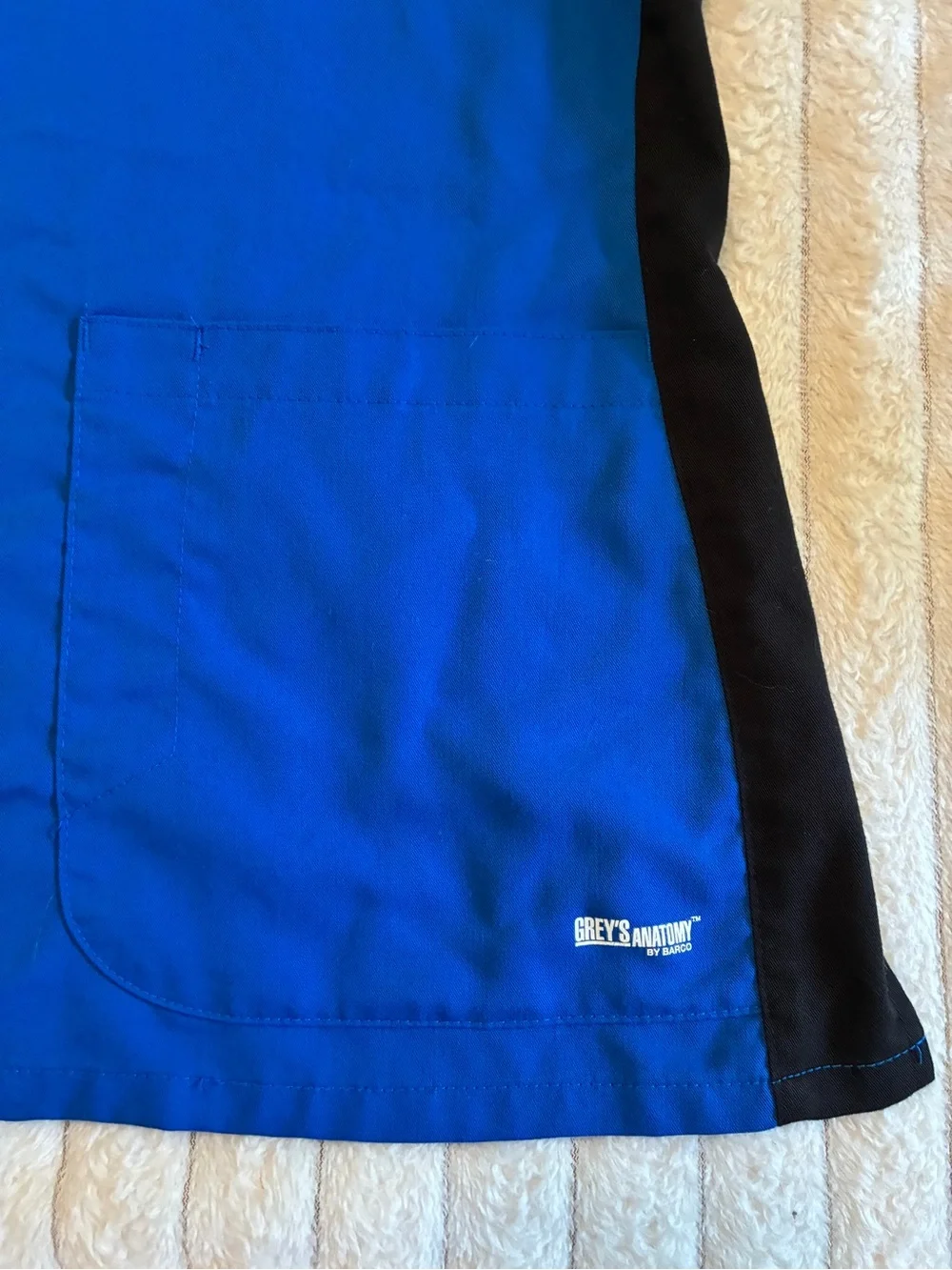 Grey's Anatomy by Barco Active Scrub Set Women's XL | Royal Blue with Black Acce